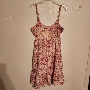Wednesday's Girl Maternity Tiered Miini Cami Dress Pink Ditsy Floral Sz XS NWT